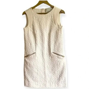 J. Crew Ivory Jacquard Dress